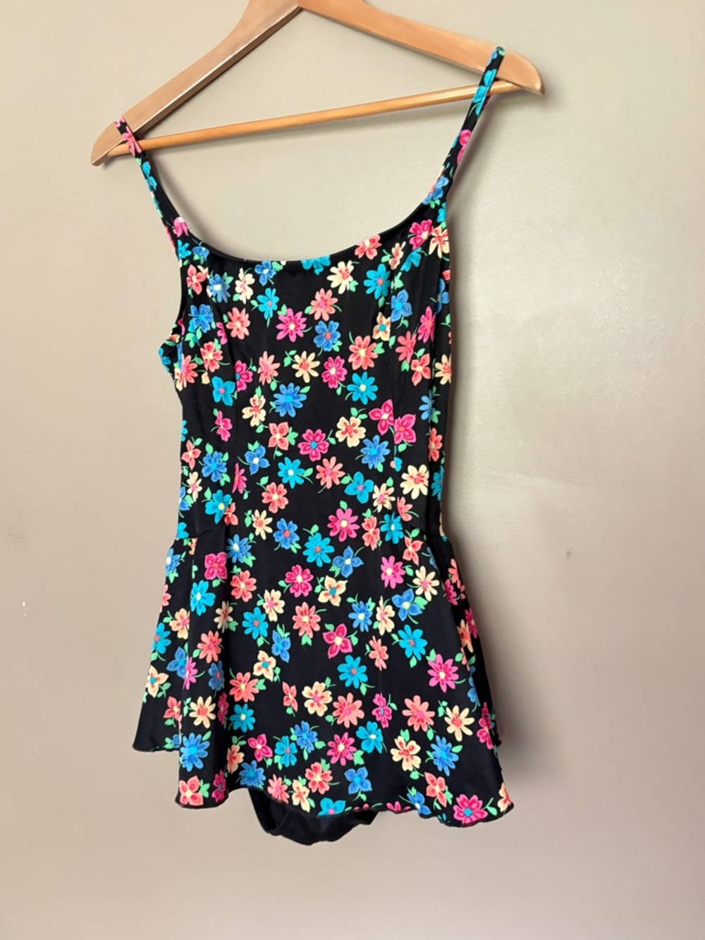 Cole of California vintage swimsuit dress retro vacation flowers pin-up sz 12